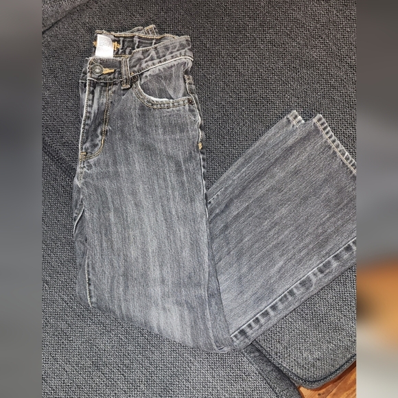 Boys 12 slim Old Navy Faded Black Bootcut Jeans - Picture 5 of 9